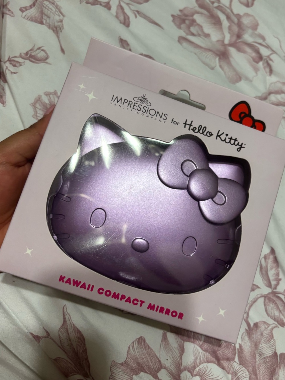 Hello Kitty Kawaii Compact Mirror - Purple